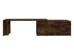 Mesa De Centro* Mesa de centro | Mesa de apoio 150x50x35cm derivados de madeira carvalho fumado Castanho