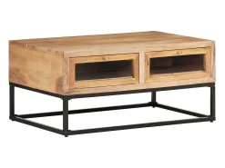 Mesa De Centro* Mesa de centro | Mesa de apoio | Mesa de café 90x60x40 cm madeira de acácia maciça Castanho