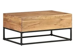 Mesa De Centro* Mesa de centro | Mesa de apoio | Mesa de café 90x60x40 cm madeira de acácia maciça Castanho