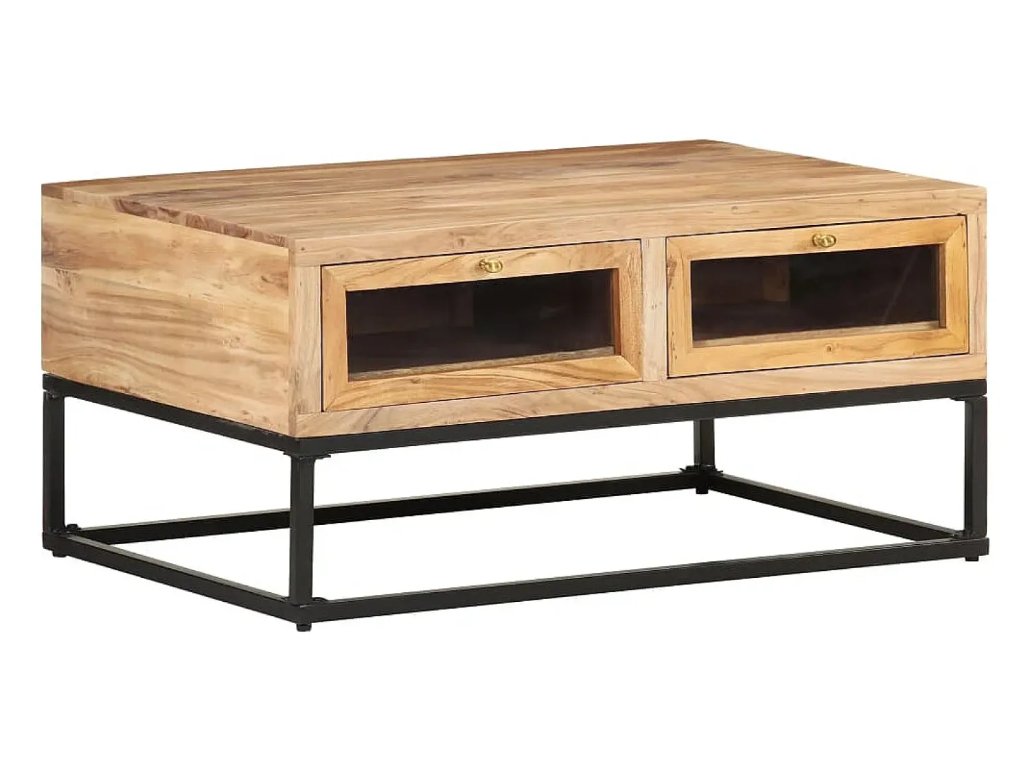 Mesa De Centro* Mesa de centro | Mesa de apoio | Mesa de café 90x60x40 cm madeira de acácia maciça Castanho