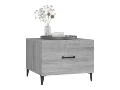 Discount Mesa de centro | Mesa de apoio | Mesa de café c/ pernas de metal 50x50x40 cm sonoma Cinzento
