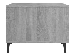 Discount Mesa de centro | Mesa de apoio | Mesa de café c/ pernas de metal 50x50x40 cm sonoma Cinzento