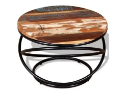 Mesa de centro | Mesa de apoio 60x60x40 cm madeira reciclada maciça^ Mesa De Centro
