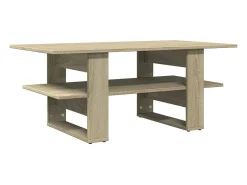 Mesa De Centro| Mesa de centro | Mesa de apoio 102x55x42 cm madeira processada carvalho sonoma Castanho