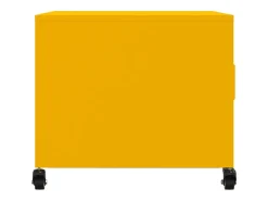 Mesa De Centro| Mesa de centro | Mesa de apoio 68x50x43.5 cm aço mostarda Amarelo
