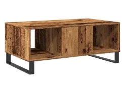Mesa De Centro| Mesa de centro | Mesa de apoio | Mesa de café 90x50x36.5 cm derivados de madeira madeira velha Castanho