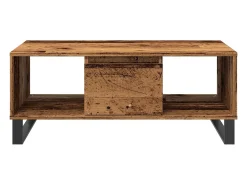 Mesa De Centro| Mesa de centro | Mesa de apoio | Mesa de café 90x50x36.5 cm derivados de madeira madeira velha Castanho