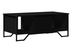 Mesa De Centro* Mesa de centro | Mesa de apoio 100x51x40 cm derivados de madeira Preto