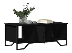 Mesa De Centro* Mesa de centro | Mesa de apoio 100x51x40 cm derivados de madeira Preto