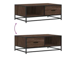 Mesa de centro | Mesa de apoio 90x57x35 cm deriv. madeira/metal carvalho^ Mesa De Centro