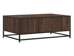 Mesa de centro | Mesa de apoio 90x57x35 cm deriv. madeira/metal carvalho^ Mesa De Centro