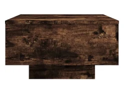 Mesa De Centro| Mesa de centro | Mesa de apoio 55x55x31 cm derivados de madeira carvalho fumado Castanho