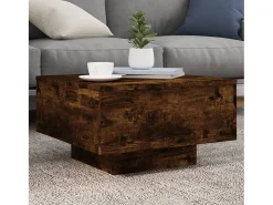 Mesa De Centro| Mesa de centro | Mesa de apoio 55x55x31 cm derivados de madeira carvalho fumado Castanho
