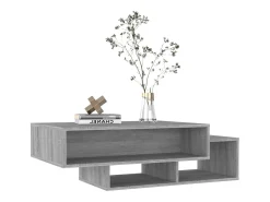 Mesa De Centro| Mesa de centro | Mesa de apoio 105x55x32cm derivados de madeira sonoma Cinzento