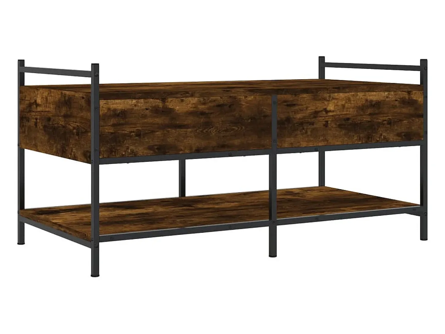Mesa de centro | Mesa de apoio 99x50x50 cm derivados de madeira carvalho fumado^ Mesa De Centro