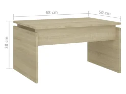 Discount Mesa de centro | Mesa de apoio 68x50x38 cm derivados de madeira carvalho sonoma Castanho