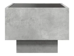 New Mesa de centro | Mesa de apoio c/ LEDs 40x40x30 cm derivados de madeira Cinzento