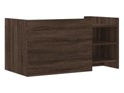 Mesa De Centro* Mesa de centro | Mesa de apoio 100x50x50 cm deriv. madeira carvalho Castanho