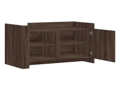 Mesa De Centro* Mesa de centro | Mesa de apoio 100x50x50 cm deriv. madeira carvalho Castanho