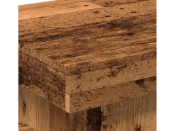 Discount Mesa de centro | Mesa de apoio com luzes LED 50x50x40 cm madeira velha Castanho