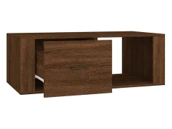 Mesa De Centro| Mesa de centro | Mesa de apoio 100x50.5x35 derivados madeira carvalho Castanho