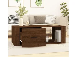 Mesa De Centro| Mesa de centro | Mesa de apoio 100x50.5x35 derivados madeira carvalho Castanho