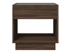 Mesa de centro | Mesa de apoio luzes LED Infinity 50x50x50 cm carvalho^ Mesa De Centro