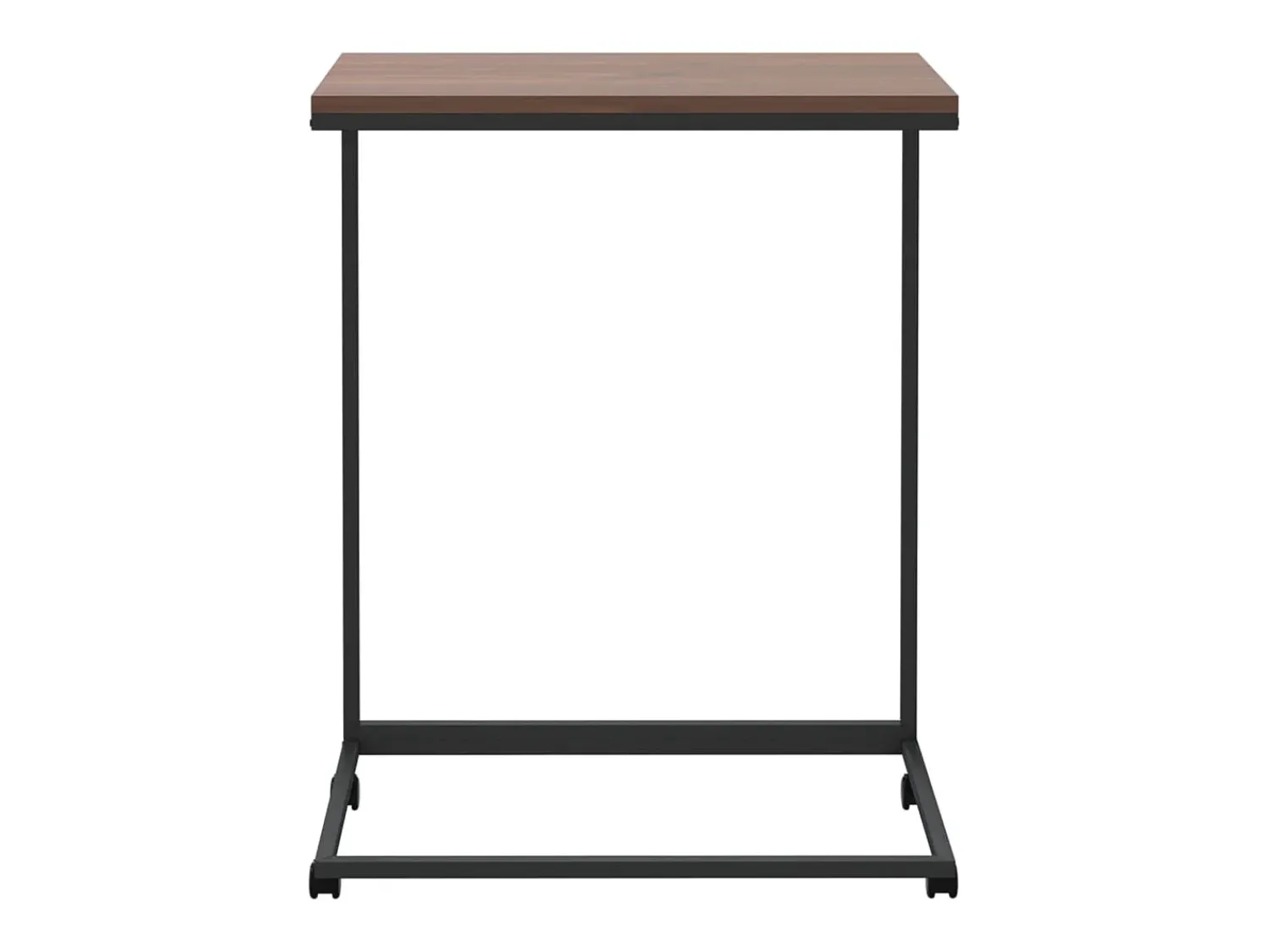 Mesa De Centro| Mesa de centro | Mesa de apoio c/ rodas 55x35x70 cm madeira processada Preto
