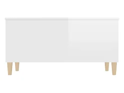 Hot Mesa de centro | Mesa de apoio 90x44.5x45 cm derivados de madeira brilhante Branco