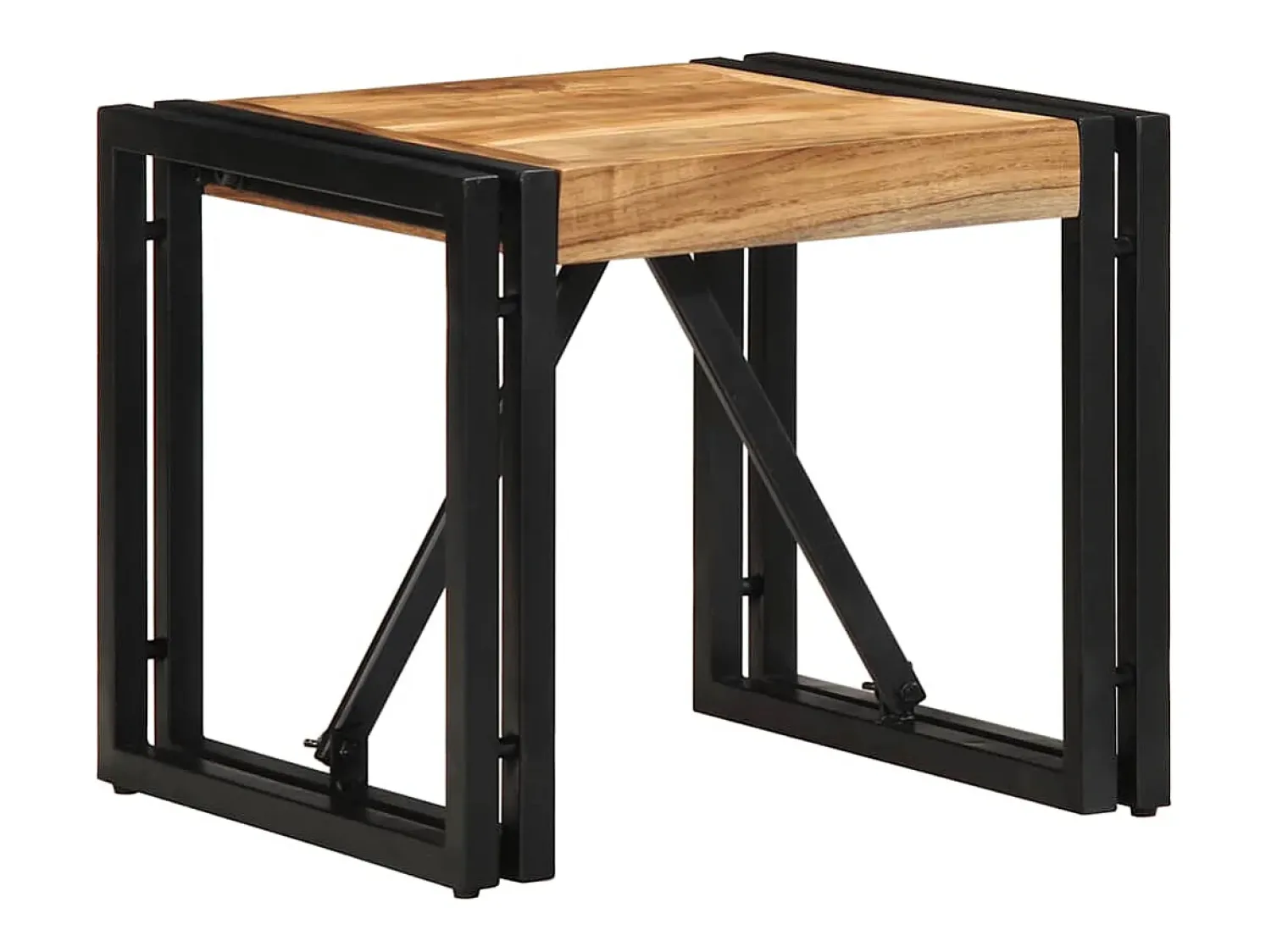 New Mesa de centro | Mesa de apoio | Mesa de café 40x40x35 cm madeira de acácia maciça Castanho