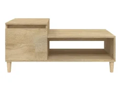 Mesa De Centro| Mesa de centro | Mesa de apoio 100x50x45 cm derivados madeira carvalho sonoma Castanho