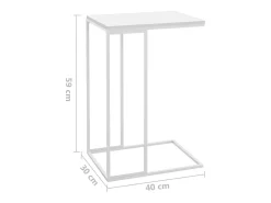 Sale Mesa de centro | Mesa de apoio 40x30x59 cm derivados de madeira Branco