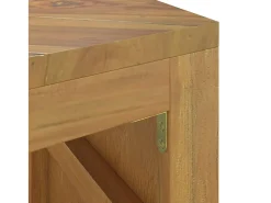 Mesa De Centro| Mesa de centro | Mesa de apoio | Mesa de café 110x35x38 cm madeira maciça teca Castanho