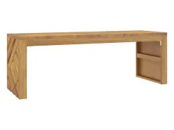 Mesa De Centro| Mesa de centro | Mesa de apoio | Mesa de café 110x35x38 cm madeira maciça teca Castanho