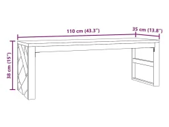 Mesa De Centro| Mesa de centro | Mesa de apoio | Mesa de café 110x35x38 cm madeira maciça teca Castanho