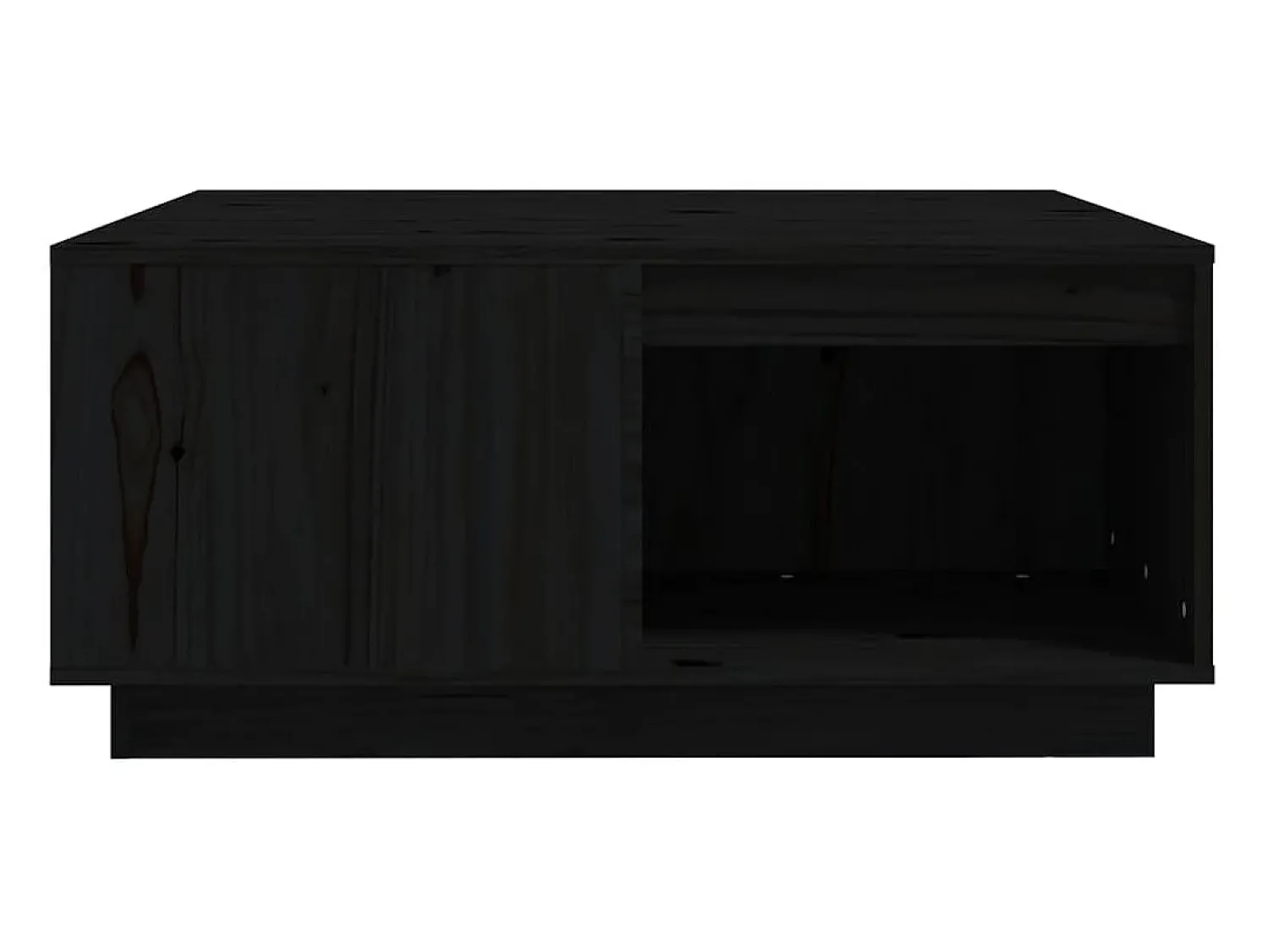 Mesa De Centro| Mesa de centro | Mesa de apoio 80x81x36.5 cm madeira de pinho maciça Preto