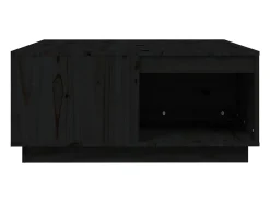 Mesa De Centro| Mesa de centro | Mesa de apoio 80x81x36.5 cm madeira de pinho maciça Preto