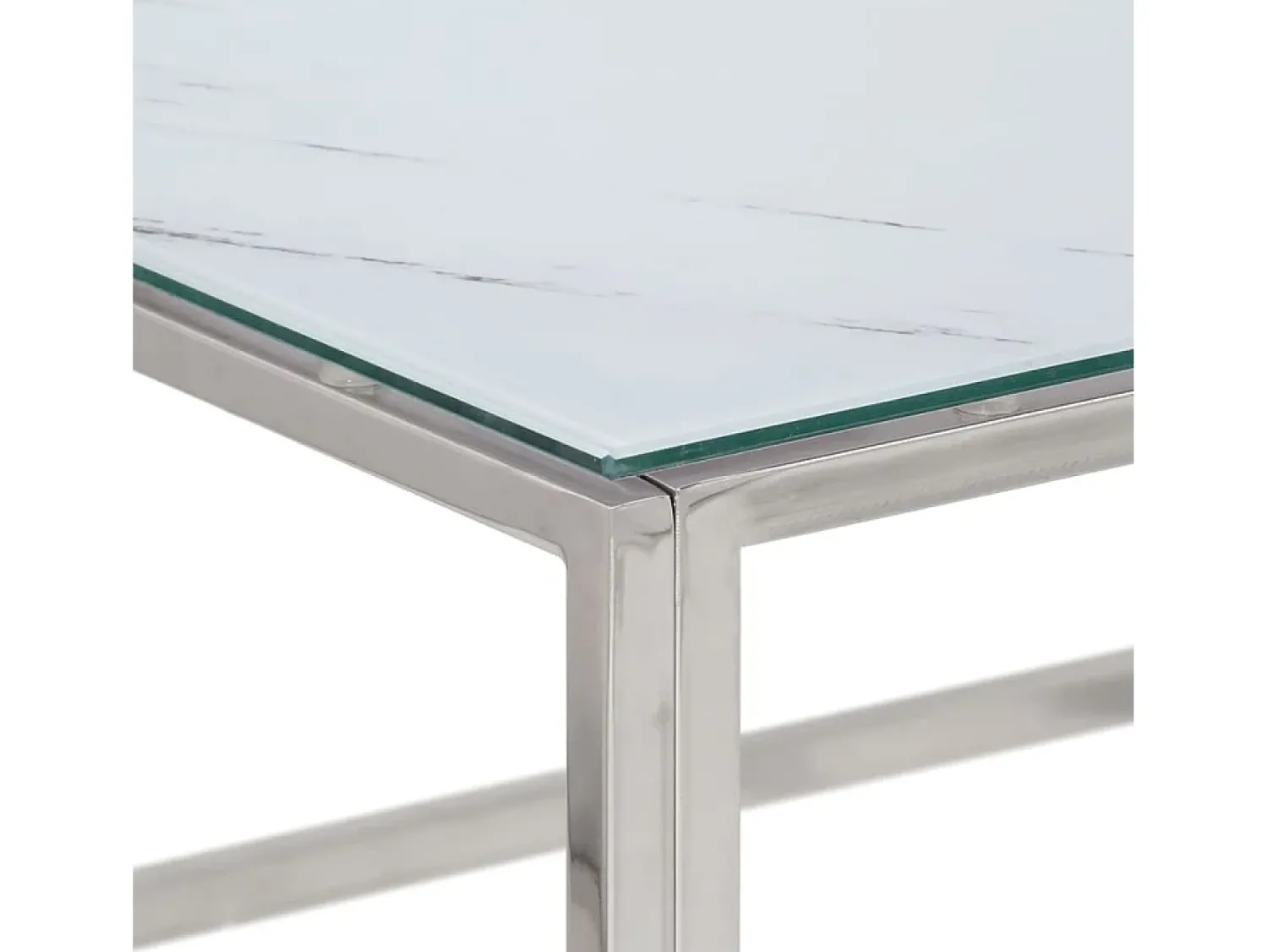 Mesa de centro | Mesa de apoio | Mesa de café aço inoxidável e vidro temperado^ Mesa De Centro