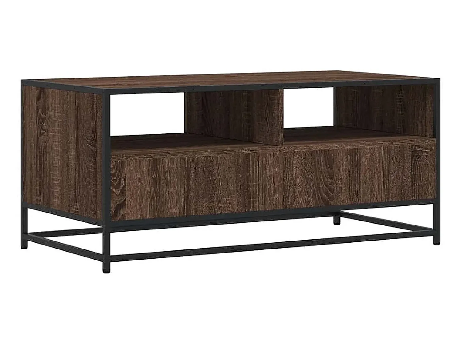 Mesa De Centro| Mesa de centro | Mesa de apoio 100x50x45cm deriv. madeira/metal carvalho Castanho