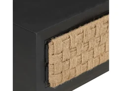 Mesa De Centro* Mesa de centro | Mesa de apoio | Mesa de café 90x60x35 cm madeira de mangueira maciça Preto