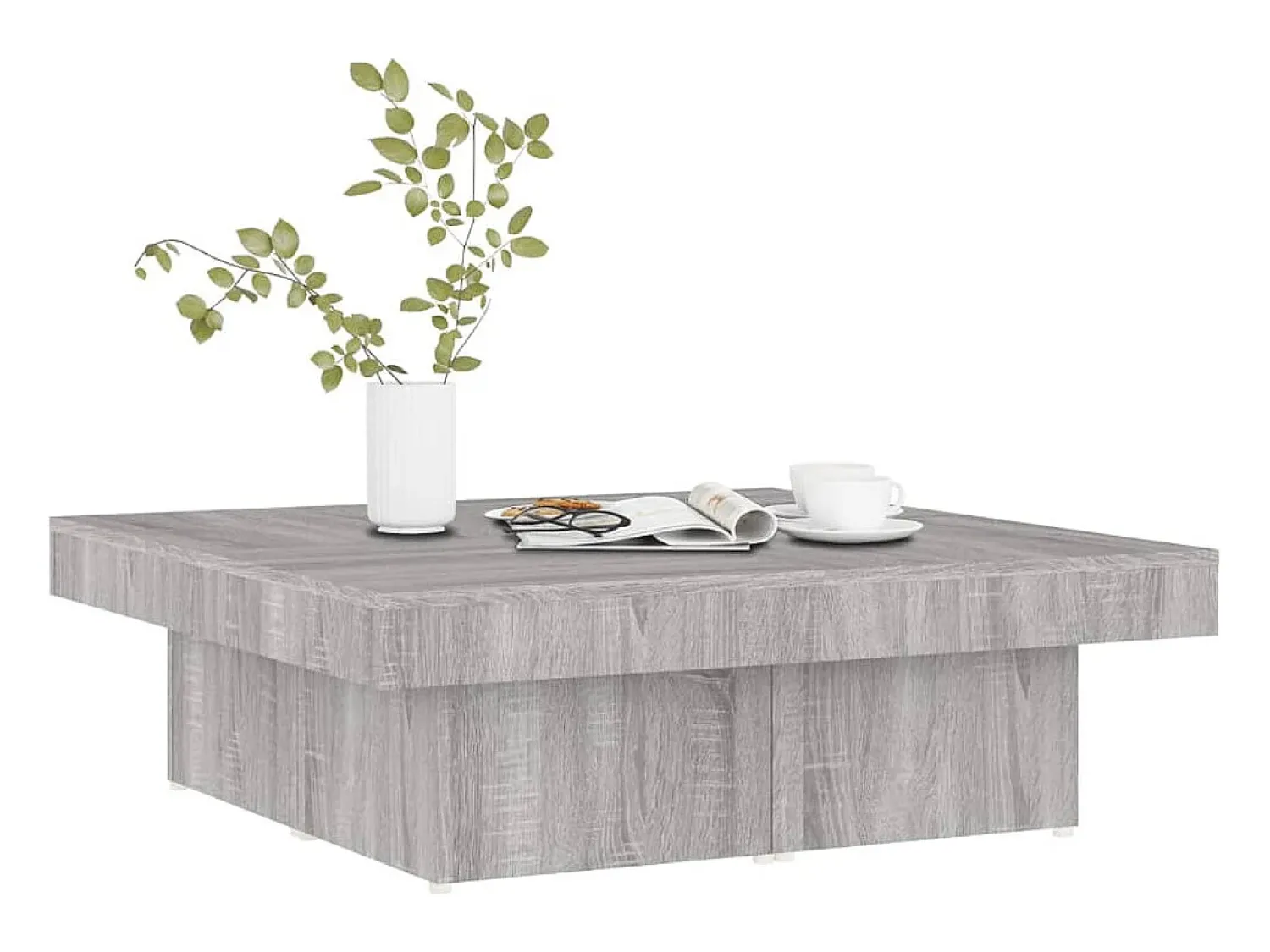 Mesa de centro | Mesa de apoio 90x90x28 cm derivados madeira sonoma^ Mesa De Centro