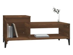 Mesa De Centro* Mesa de centro | Mesa de apoio 100x50x45 cm derivados madeira carvalho Castanho