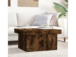 Mesa de centro | Mesa de apoio 100x55x40 cm derivados madeira carvalho fumado Castanho