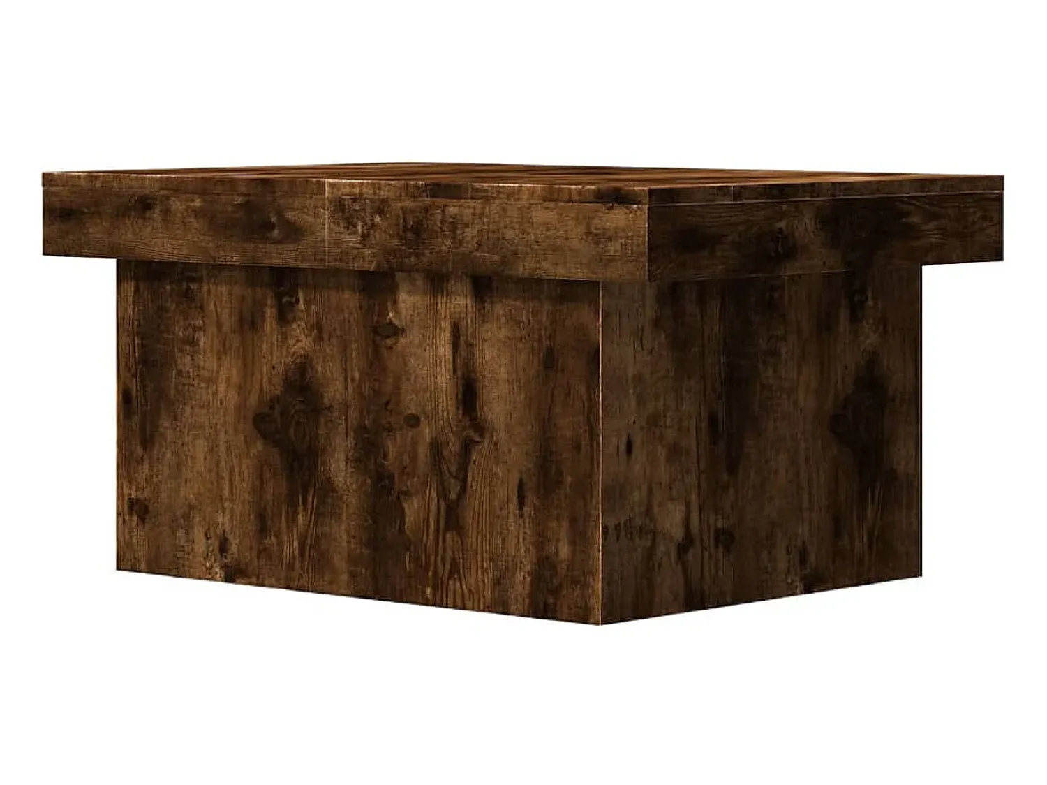 Mesa de centro | Mesa de apoio 100x55x40 cm derivados madeira carvalho fumado Castanho