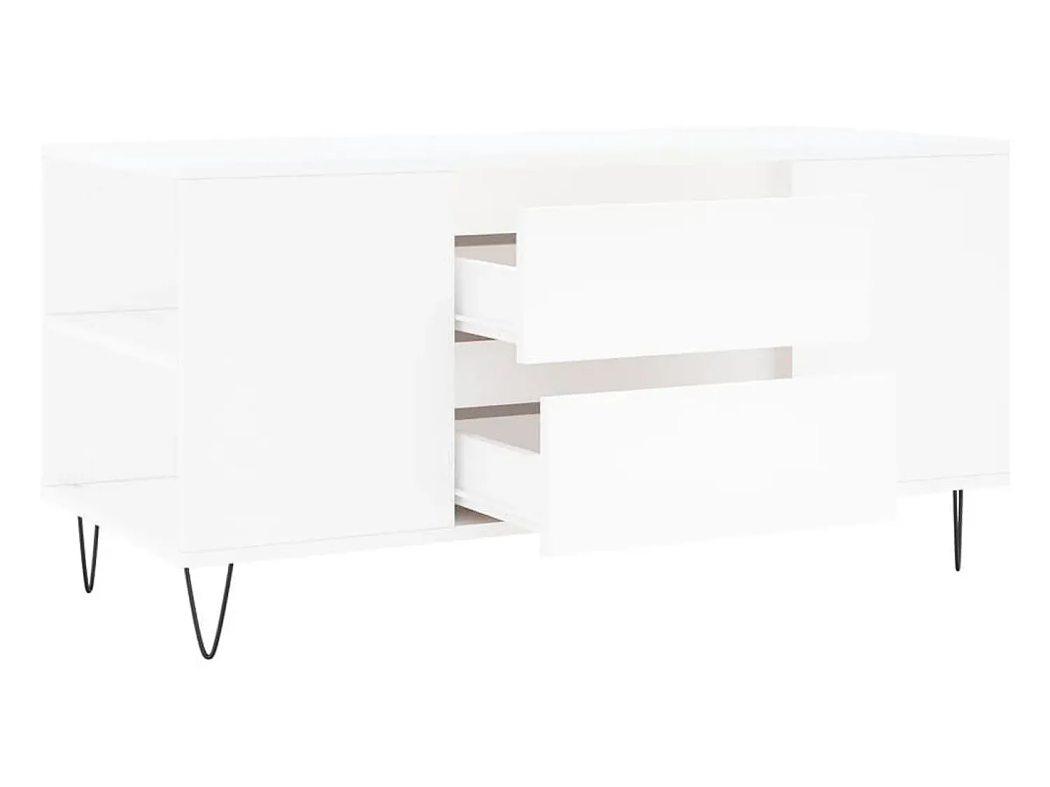 Mesa De Centro* Mesa de centro | Mesa de apoio 102x44.5x50 cm derivados de madeira Branco