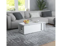 Mesa De Centro| Mesa de centro | Mesa de apoio 150x50x35 cm derivados de madeira Branco