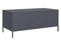 Clearance Mesa de centro | Mesa de apoio | Mesa de café 101.5x50x43.5 cm aço laminado a frio antracite Preto