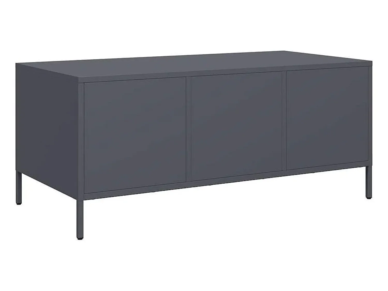 Clearance Mesa de centro | Mesa de apoio | Mesa de café 101.5x50x43.5 cm aço laminado a frio antracite Preto