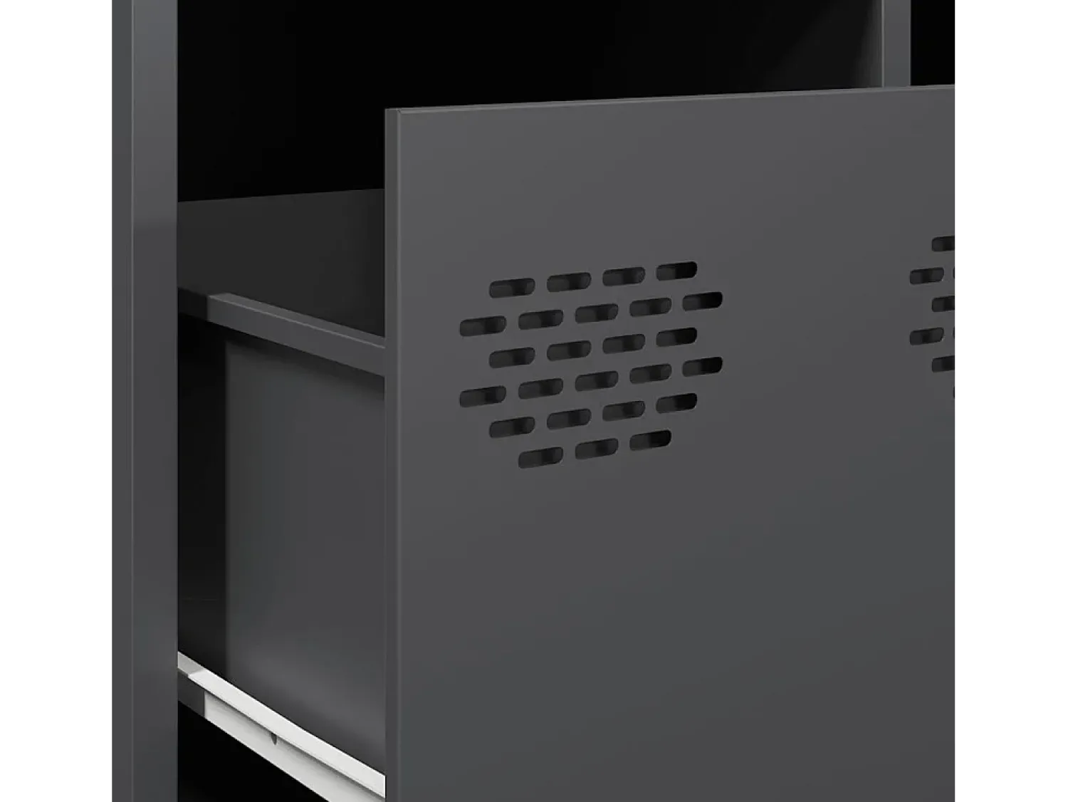 Clearance Mesa de centro | Mesa de apoio | Mesa de café 101.5x50x43.5 cm aço laminado a frio antracite Preto