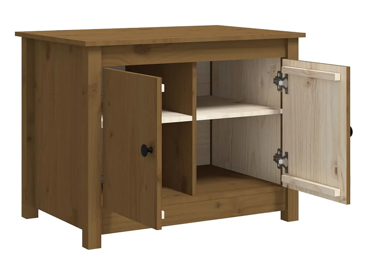 Mesa De Centro| Mesa de centro | Mesa de apoio 71x49x55 cm pinho maciço mel Castanho